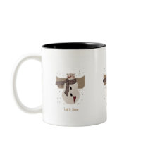 Primitive Snowman, Let it Snow mugs