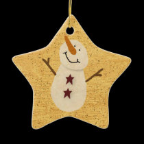 Primitive Snowman Ornament