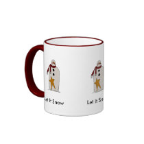 Primitive Snowmen mugs