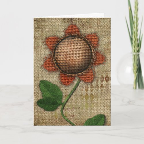 Primitive Thank You Greeting Card zazzle_card