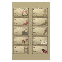 Primitive Things Gift Tags on a Sheet - D5 flyers