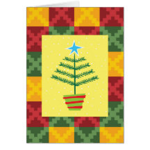 primitive tree greeting card