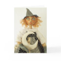 Primitive Witch Doll Halloween Greeting Card