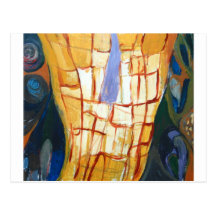 Primitive World Map (abstract map symbolism) Post Cards