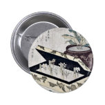 Primrose by Kubo, Shunman Ukiyoe Pinback Button