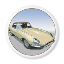 Primrose E Type Roadster magnets by RichardBrowne Primrose E Type Roadster magnets