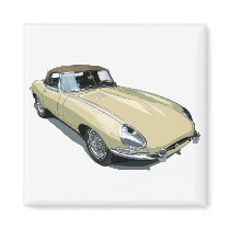 Primrose E Type Roadster magnets by RichardBrowne Primrose E Type Roadster magnets