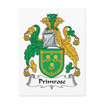 Primrose Family Crest postcards