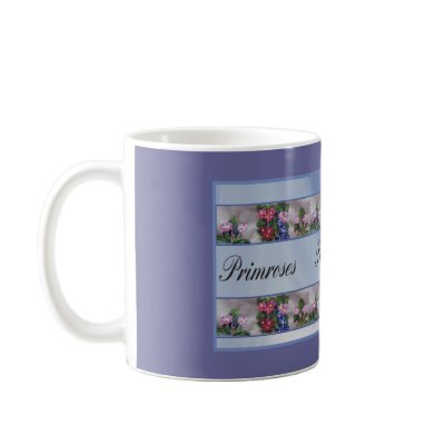 Primrose in blue coffee mug by klocke