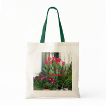 "Primrose Tulips Window" Budget Bag