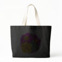 Primrose yellow & purple fine art black bag