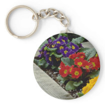 Primroses flowers keychains