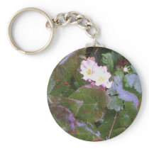 Primroses in the Rain Keychain