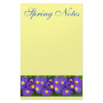 Primroses Purple-Blue Custom Stationery