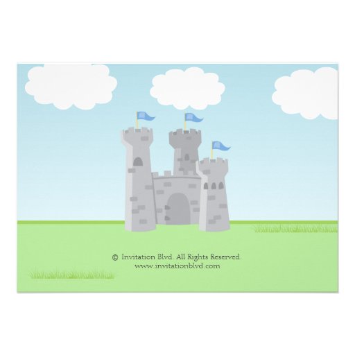Prince and Knight Kids Birthday Party Invitation
