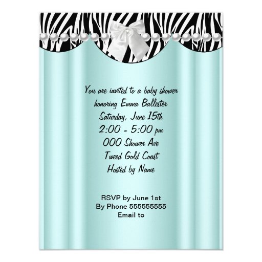 Prince Baby Shower Boy African American Zebra Personalized Invitation