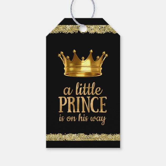 Prince Baby Shower Pack Of Gift Tags
