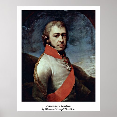 Prince Boris Golitsyn By Giovanni Lampi The Elder Print