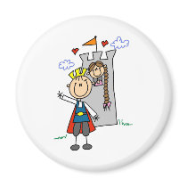 Prince Charming Rescues Rapunzel Magnet by stick_figures Prince Charming Rescues Rapunzel Magnet