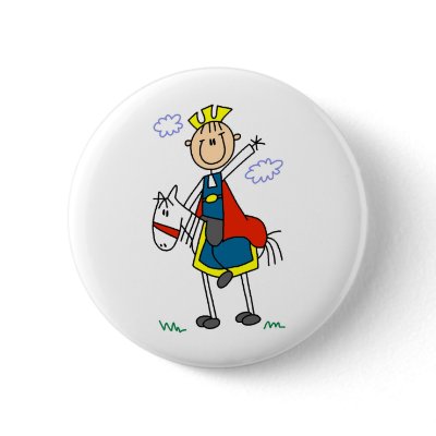 Prince Charming Rides His Horse Button by stick_figures