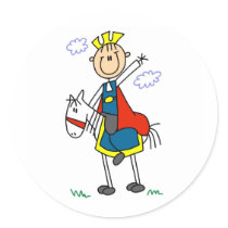 Prince Charming Rides His Horse Sticker