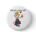 Prince Charming Will You Marry Me Button by stick_figures Prince Charming Will You Marry Me Button