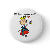 Prince Charming Will You Marry Me Button by stick_figures Prince Charming Will You Marry Me Button