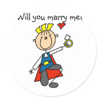 Prince Charming Will You Marry Me Sticker