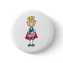 Prince Charming With Glass Slipper Button by stick_figures Prince Charming With Glass Slipper Button