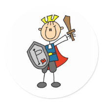 Prince Charming With Sword And Shield Sticker