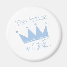 Prince Crown 1st Birthday Fridge Magnet
