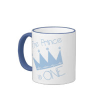 Prince Crown 1st Birthday mugs