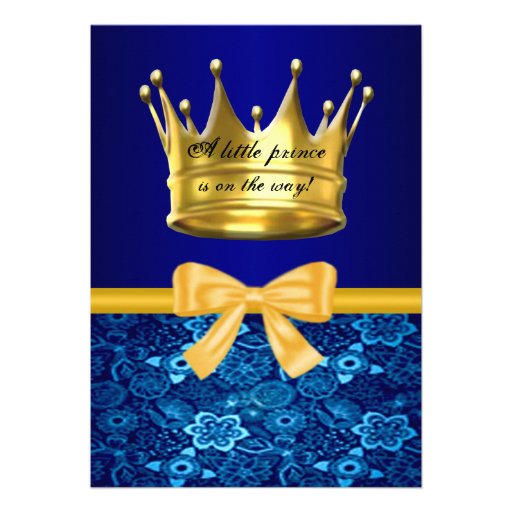 Prince Crown Baby Shower Invitation