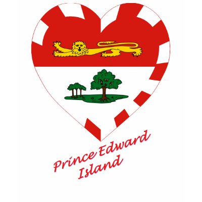 Prince Edward Island Flag Heart with Name T Shirts by Vexillophile