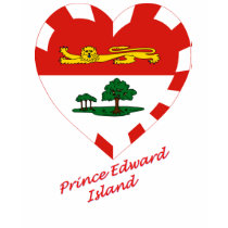 Prince Edward Island Flag Heart with Name t-shirts