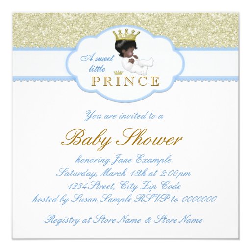Prince Ethnic Baby Shower Invitation