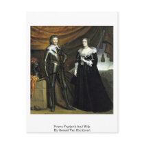Prince Frederik And Wife By Gerard Van Honthorst Post Card