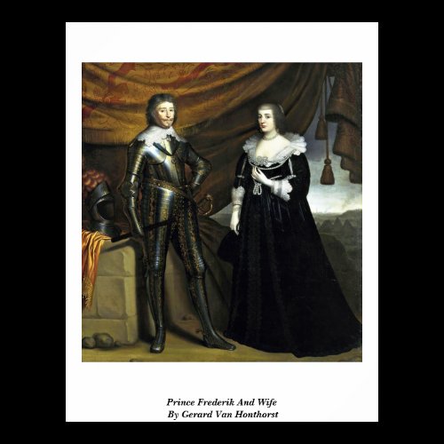 Prince Frederik And Wife By Gerard Van Honthorst Print