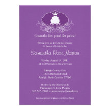 Prince Frog Themed Bridal Shower Custom Invitations