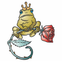 prince frog with rose photo sculptures