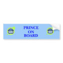 Prince On Board bumper stickers