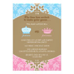 Prince or Princess Damask Gender Reveal Party Personalized Invitations
