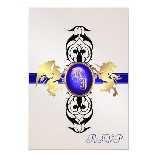 Prince & Princess Blue RSVP Response Invite