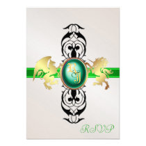 Prince & Princess Green RSVP Response Invite