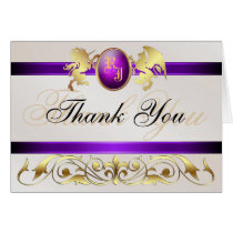 Prince & Princess Purple Jewel Thank You Notecard