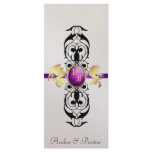 Prince &amp; Princess Purple Jewel Wedding Program Custom Rack Card