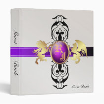 Prince & Princess Purple Ribbon Guest Book Album2 Vinyl Binder