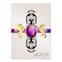Prince & Princess Purple RSVP Response Invite