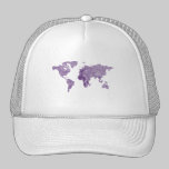 Prince purple wolrd map apparel hats