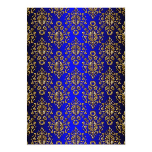 Prince Royal Blue Regal Crown Baptism Invite